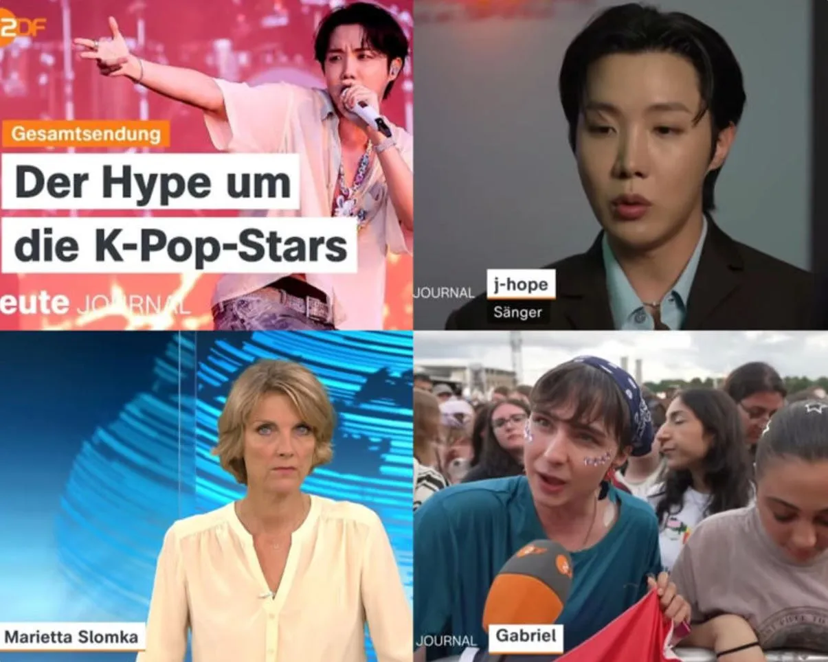 사진 = 제이홉 롤라베를린 2025 공영방송 ZDF 방송화면 사진 = 제이홉 롤라베를린 2025 공영방송 ZDF 방송화면