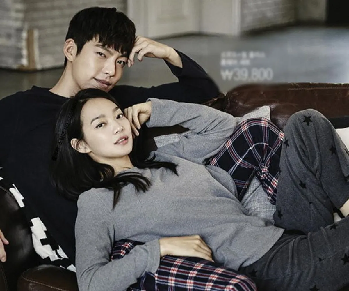 김우빈-신민아. 지오다노 제공