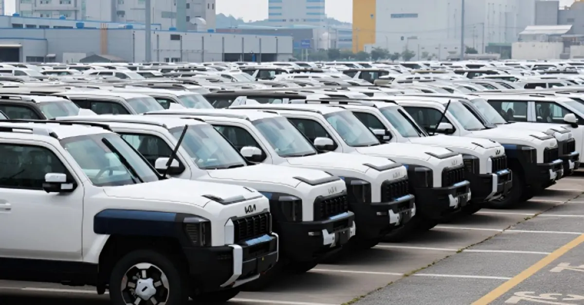 수출용 기아 차량 / 출처-온라인커뮤니티