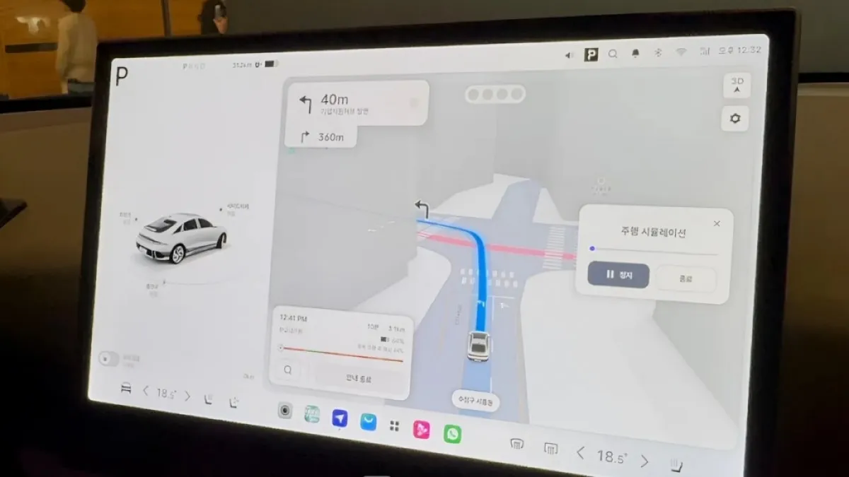 포티투닷 아트리아AI의 일반도로 실험주행 영상./출차-온라인커뮤니티