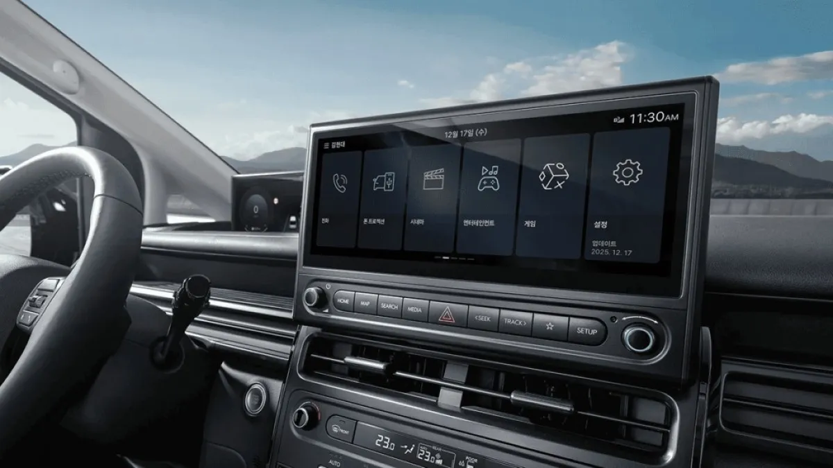 더 뉴 스타리아 인포테인먼트 화면 / 사진=현대자동차