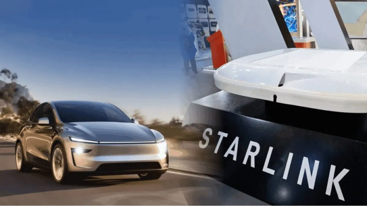 (좌)테슬라 모델 Y 주니퍼 (우)스타링크 / 사진=테슬라/스타링크