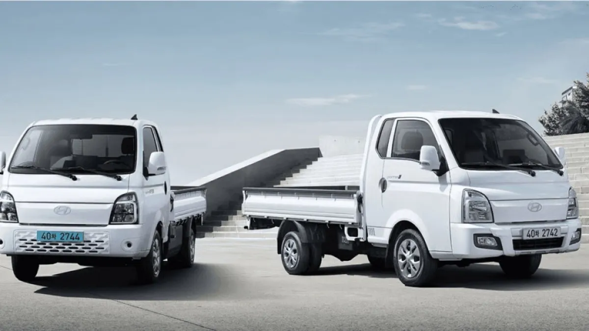 포터2 EV와 포터2 / 사진=현대자동차