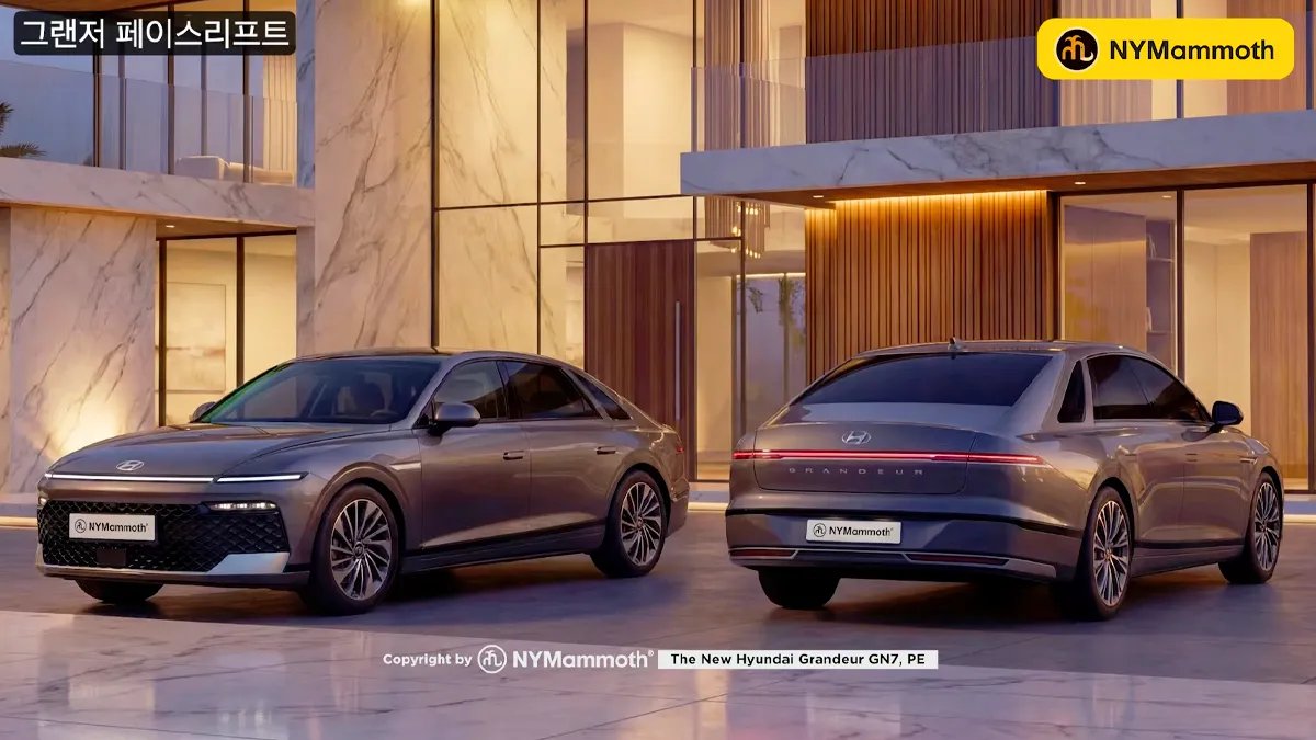 그랜저 페이스리프트 예상도 / 유튜브 ‘뉴욕맘모스 NYMammoth’