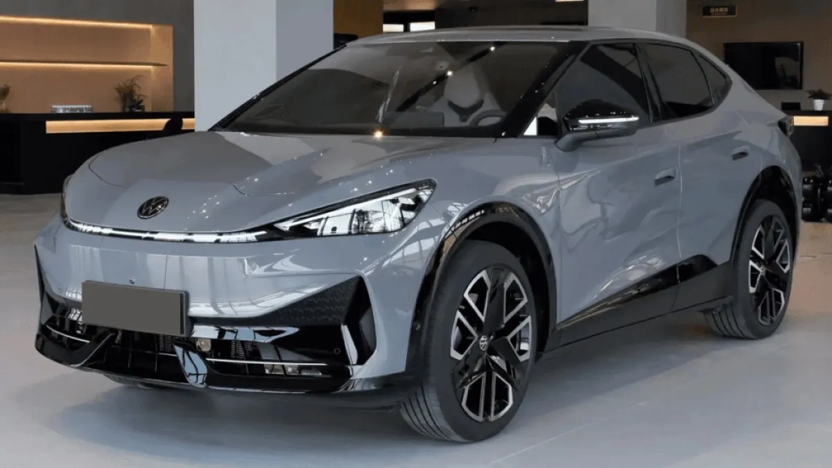 전시 돼있는 폭스바겐 ID.유닉스08 전면부 / 사진=폭스바겐