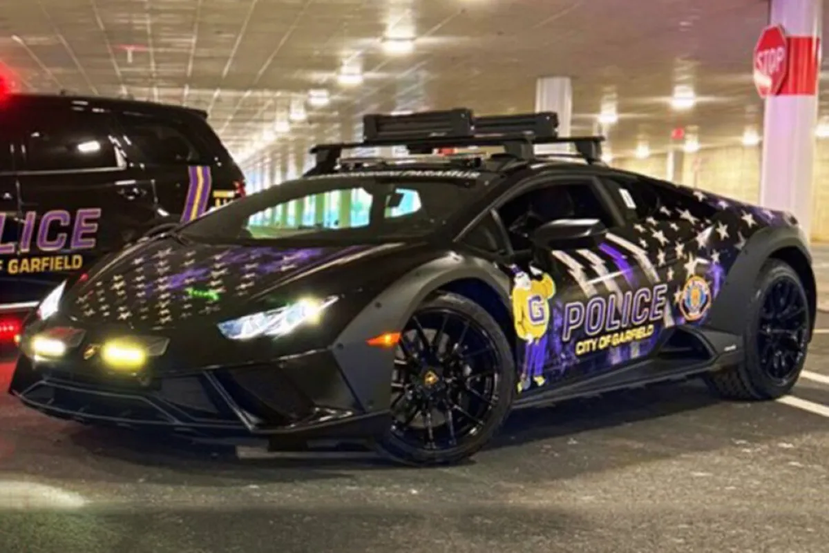 미국 뉴저지주 경찰서에 기증된 람보르기니 ‘우라칸’ 모델 / 사진=인스타그램 ‘@garfieldpolice’