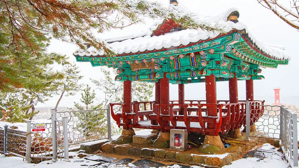 천학정 겨울 / 사진=고성군