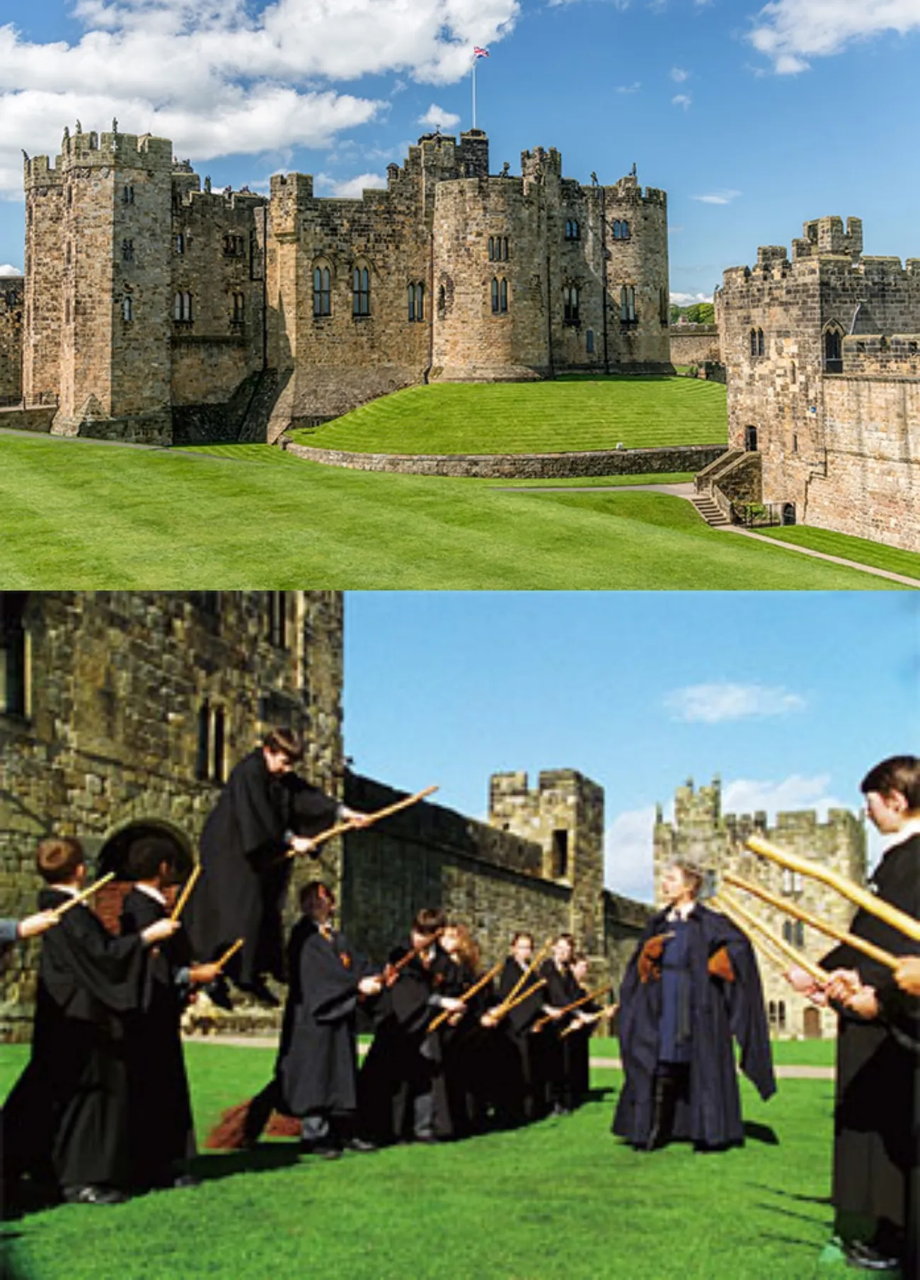 사진=안윅 성, 해리포터 속 장면