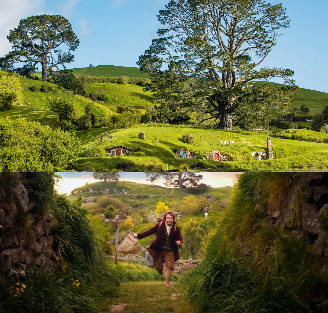 사진=호빗마을, 반지의제왕 속 장면