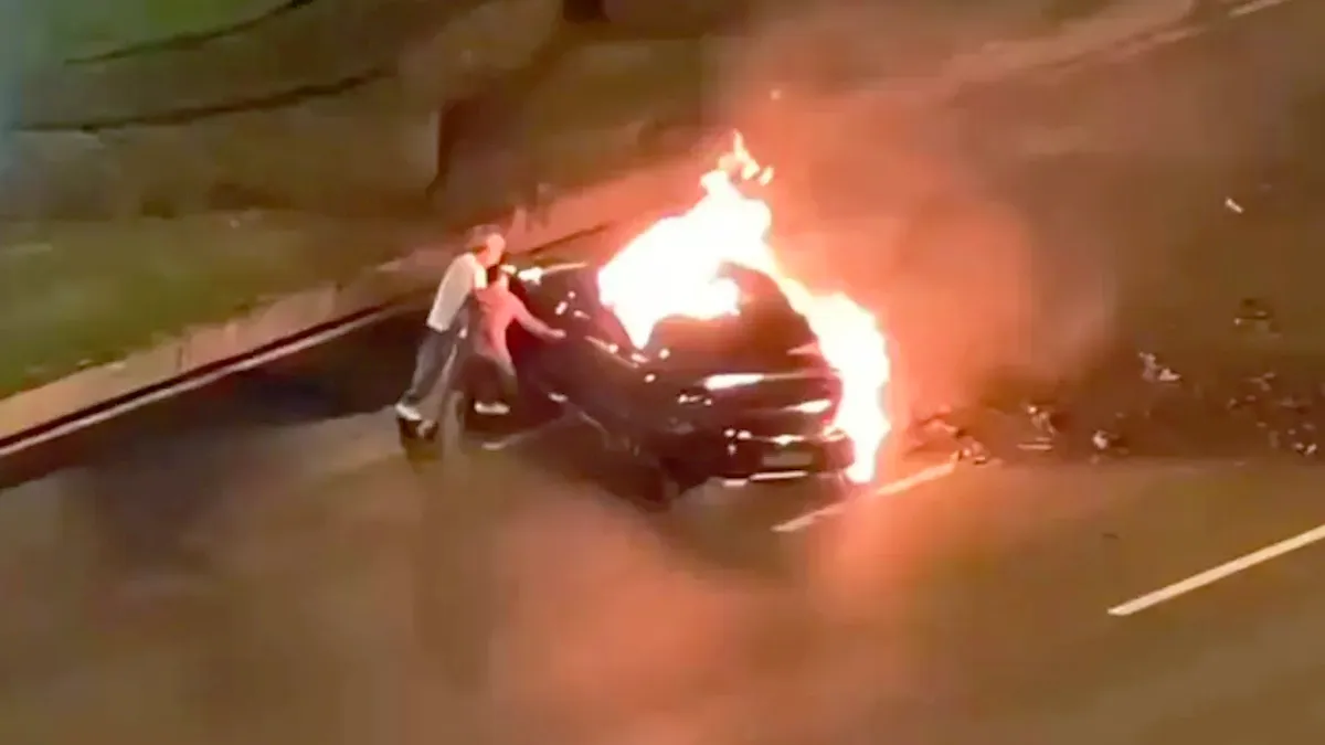 중국 샤오미 차량 화재 / 웨이보