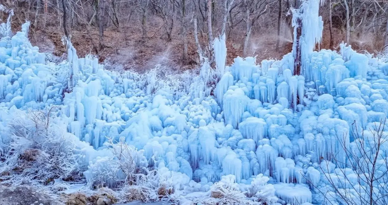 비슬산 자연휴양림 얼음동산 모습 / 사진=대구시 공식 블로그