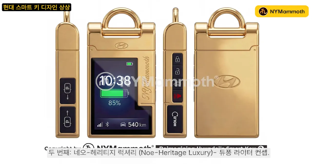 현대 스마트키 디자인 상상도 / 유튜브 ‘뉴욕맘모스 NYMammoth’