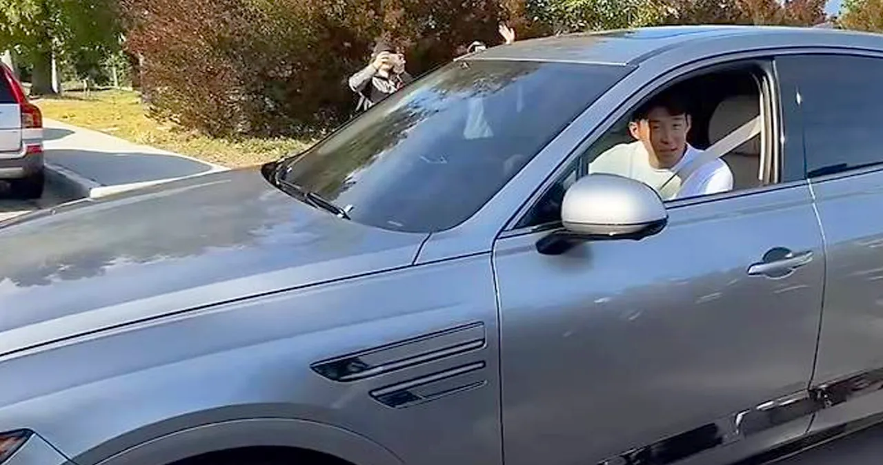 손흥민이 탄 제네시스 GV80 쿠페 / 인스타그램 캡처