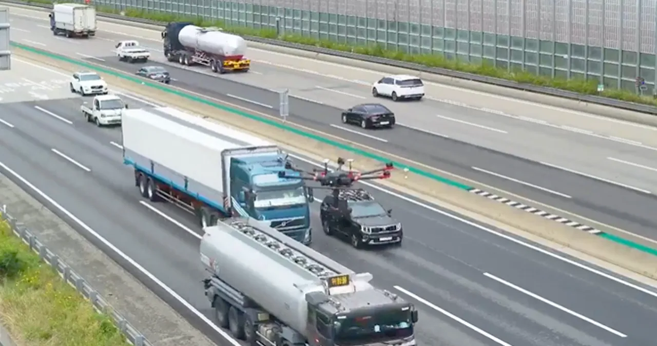 드론을 이용한 단속 / 한국도로공사 영상 캡처