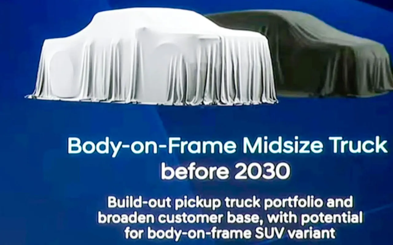 픽업트럭 계획 - 출처 : 현대자동차