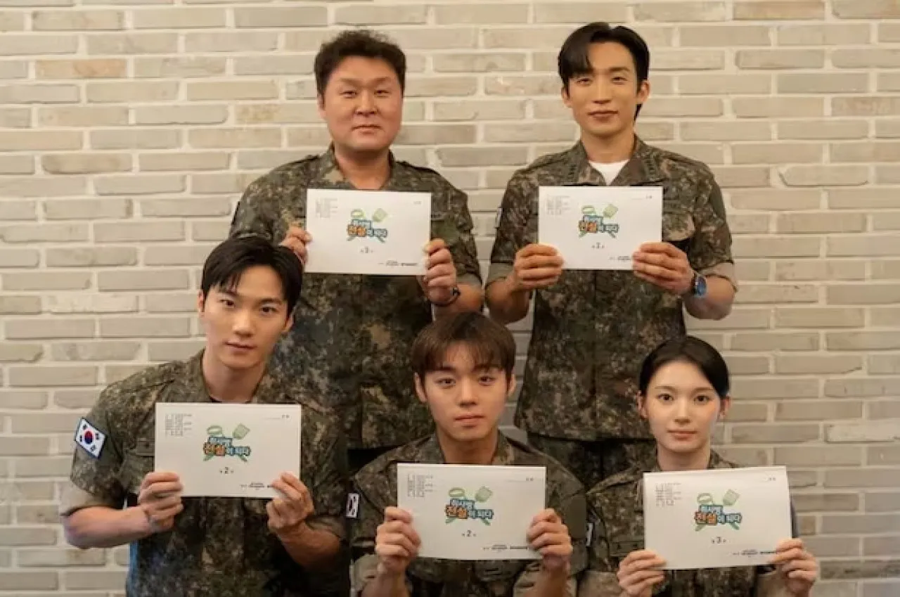 티빙 드라마 ‘취사병 전설이 되다’ 대본 리딩 현장.