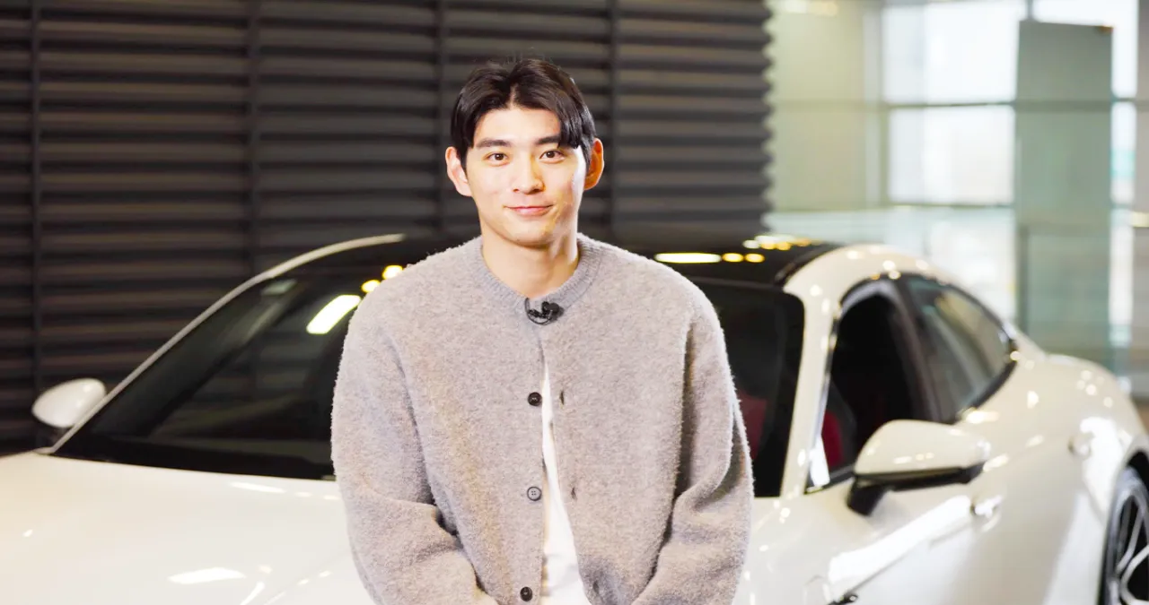 포르쉐 타이칸과 이정후 / 유튜브 ‘포르쉐 아우토스타트’