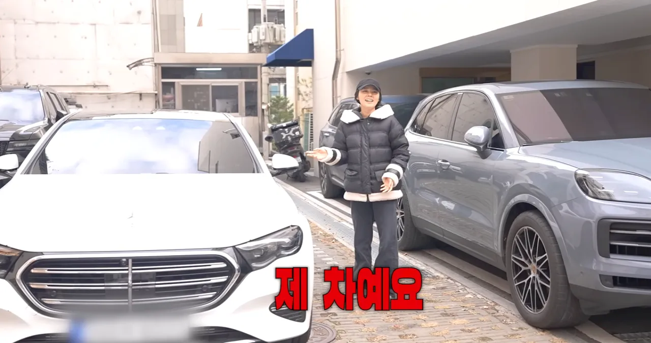 한가인의 차 벤츠 E클래스 / 유튜브 ‘자유부인 한가인’