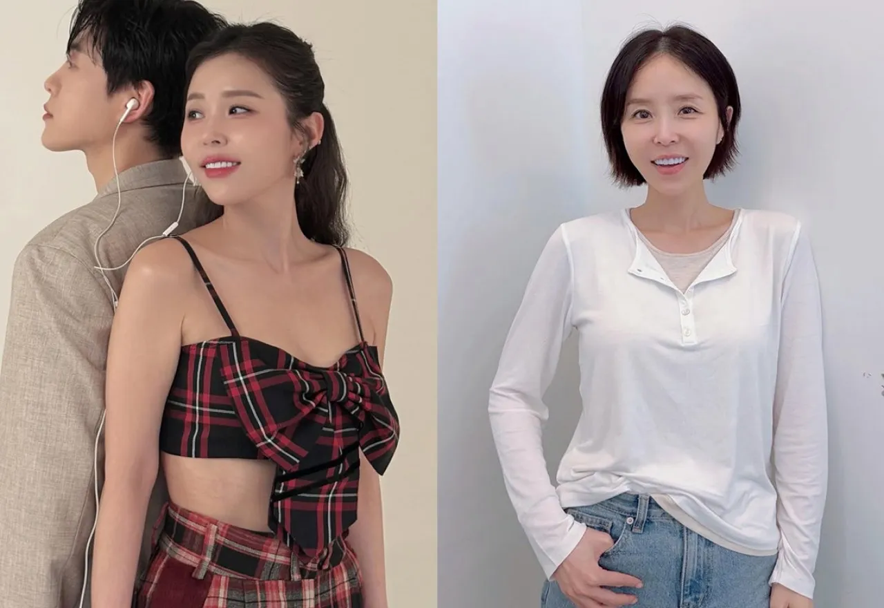 결혼식 전(왼쪽)과 후의 신지 모습.<br>사진=신지 인스타그램 캡처