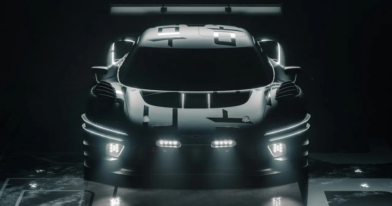 제네시스가 르망 24시간 현장에서 세계 최초로 공개한 마그마 GT3 콘셉트. GT3 기술 규정을 반영해 설계한 레이스카 콘셉트 모델이다. [제네시스 제공]