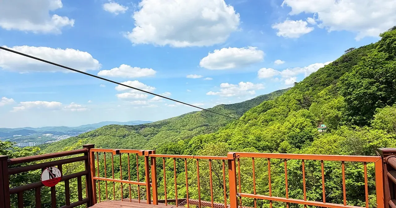 짚라인 코스 / 사진=용인자연휴양림