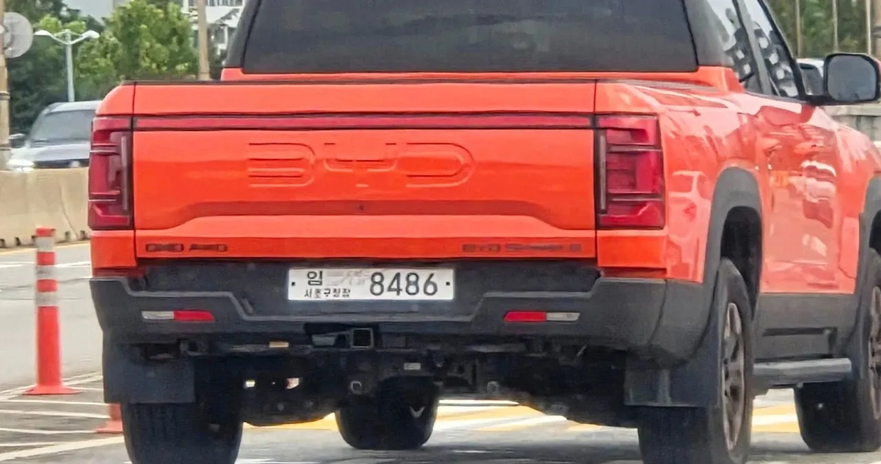 국내 도로에서 포착된 BYD 샤크 6 /사진=남차카페