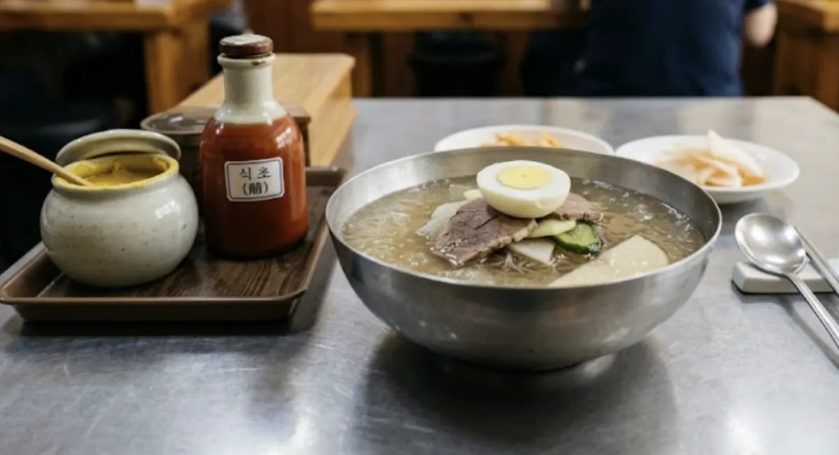 냉면, 식초, 겨자 / 생성형 이미지