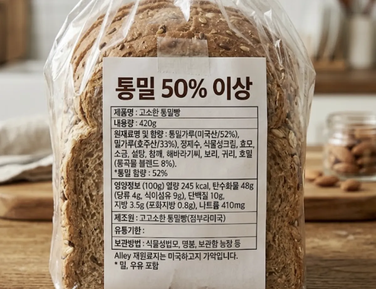 사진 : 통밀빵 / 생성형 이미지