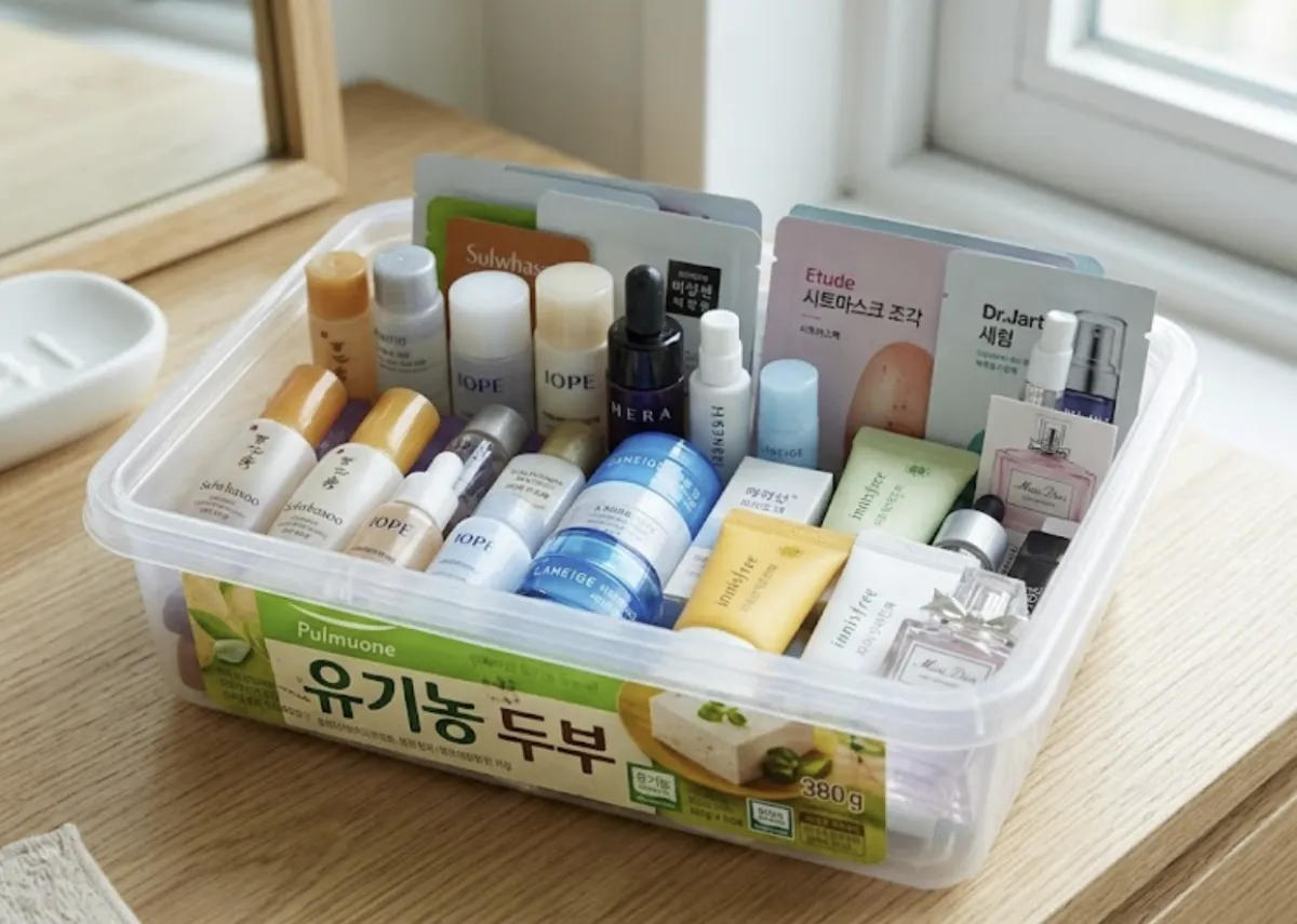 사진 : 두부용기 재활용 / 생성형 이미지