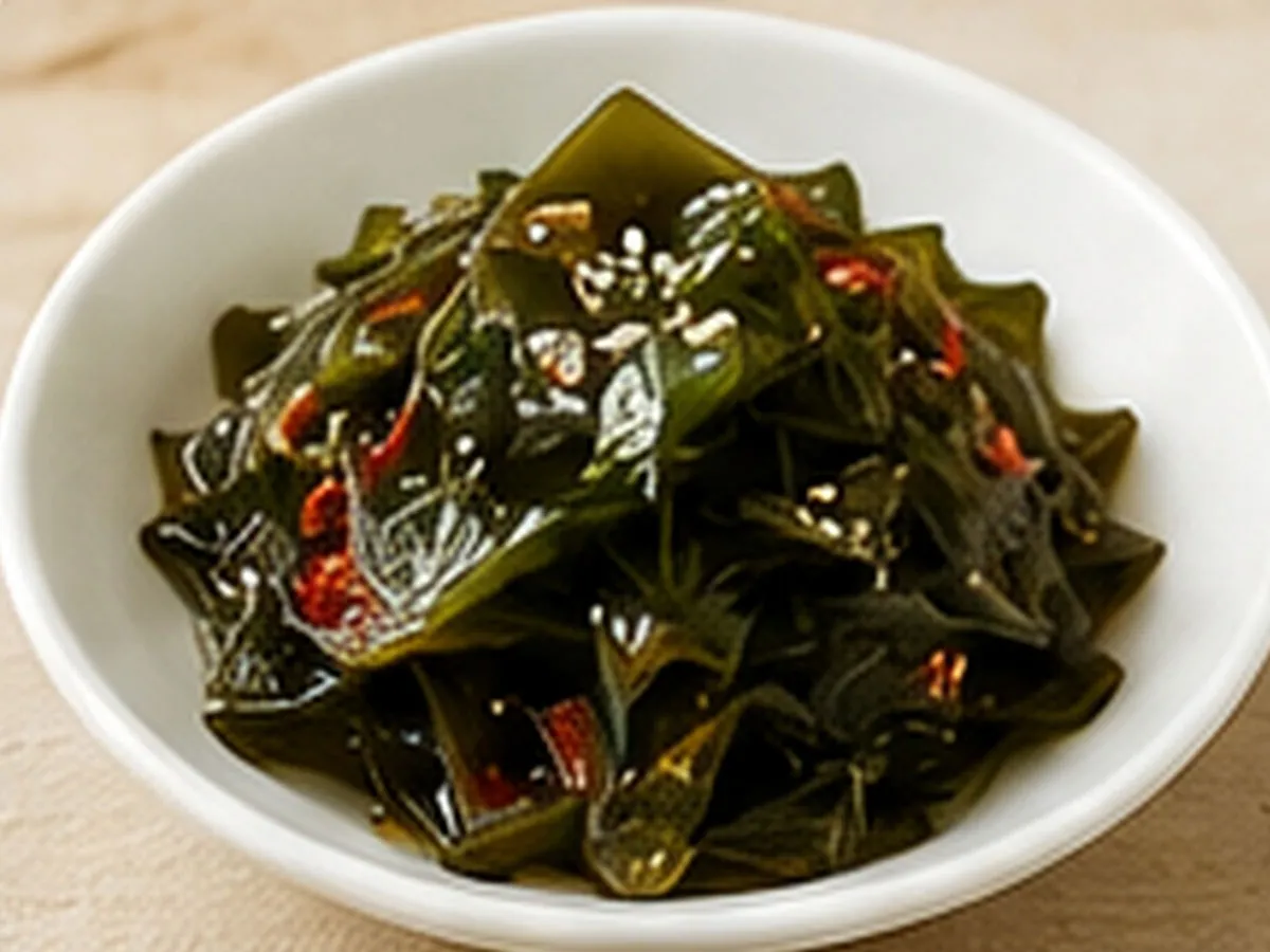 육수를 낸 다시마를 밑반찬으로 활용한 모습.
