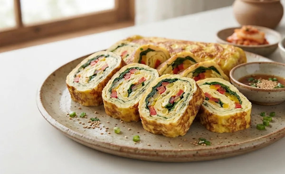 사진 : 깻잎,파프리카 계란말이 / 생성형 이미지
