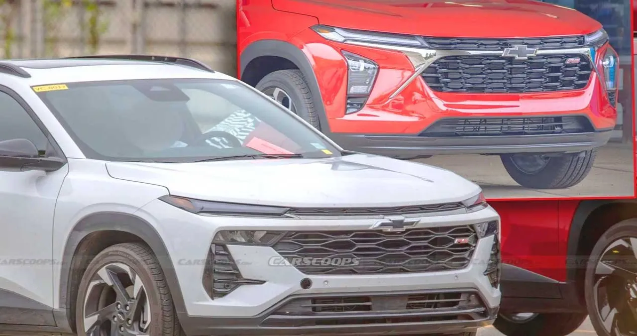 트랙스 크로스오버 부분변경·현행 모델 전면 디자인 비교 / 사진=CARSCOOPS