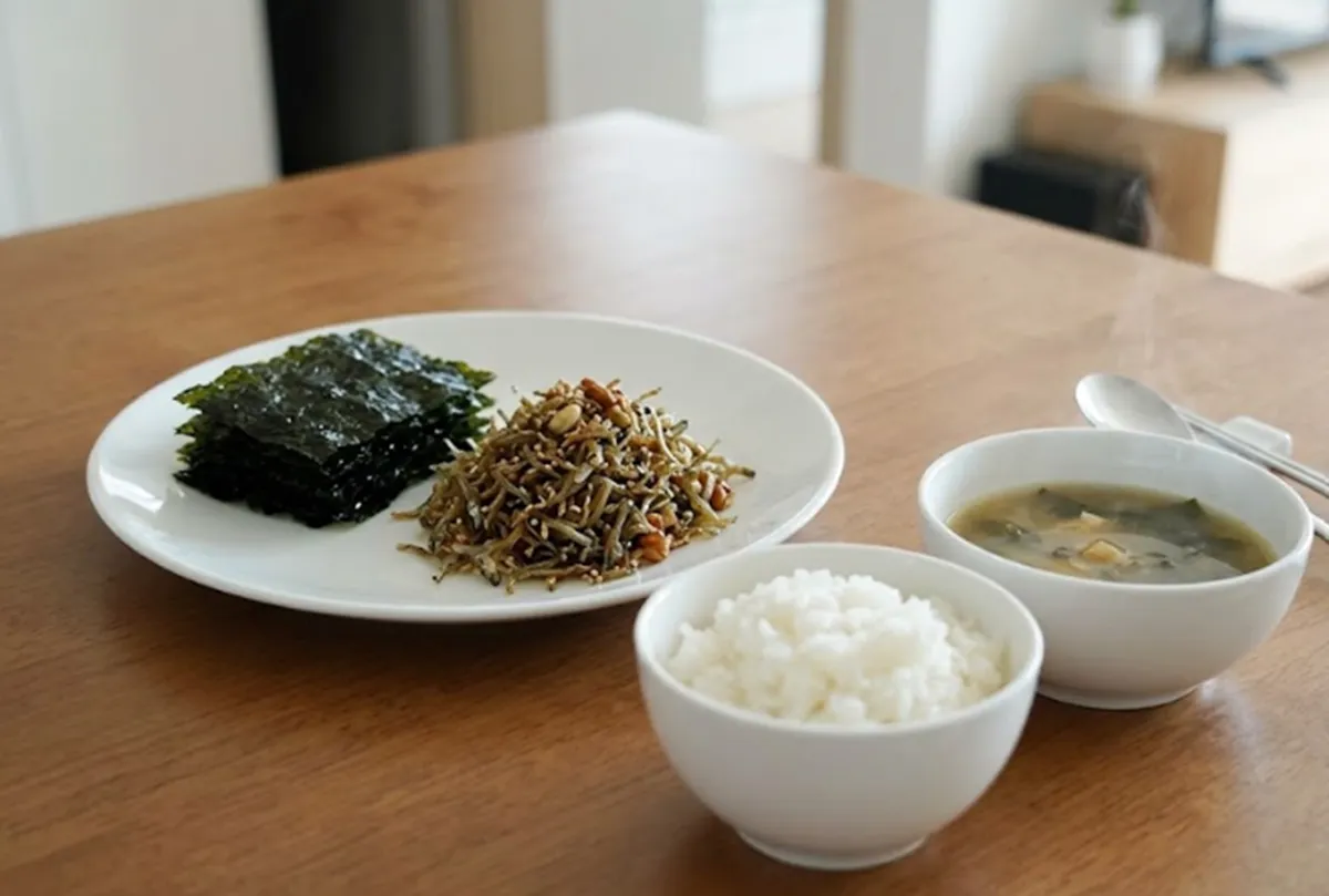 사진 : 김,멸치볶음 / 생성형 이미지