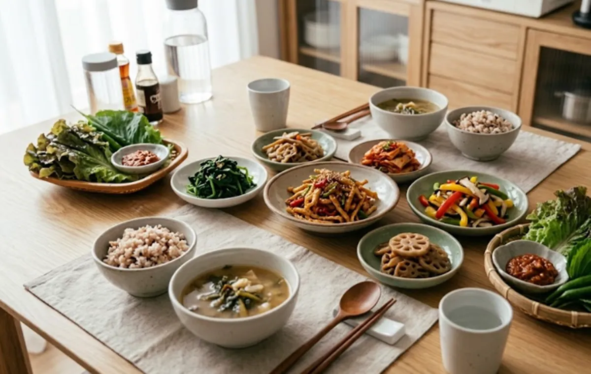 사진 : 황태채 볶음,다른 채소 반찬 / 생성형 이미지
