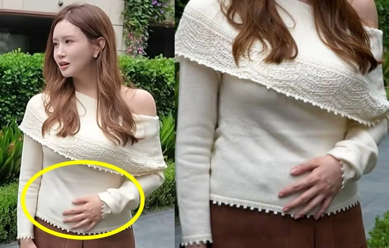 배우 이다해가 임신 9개월 차에도 작은 배 크기로 중국에서 화제를 모았다. 유튜브 채널 ‘A급 장영란’