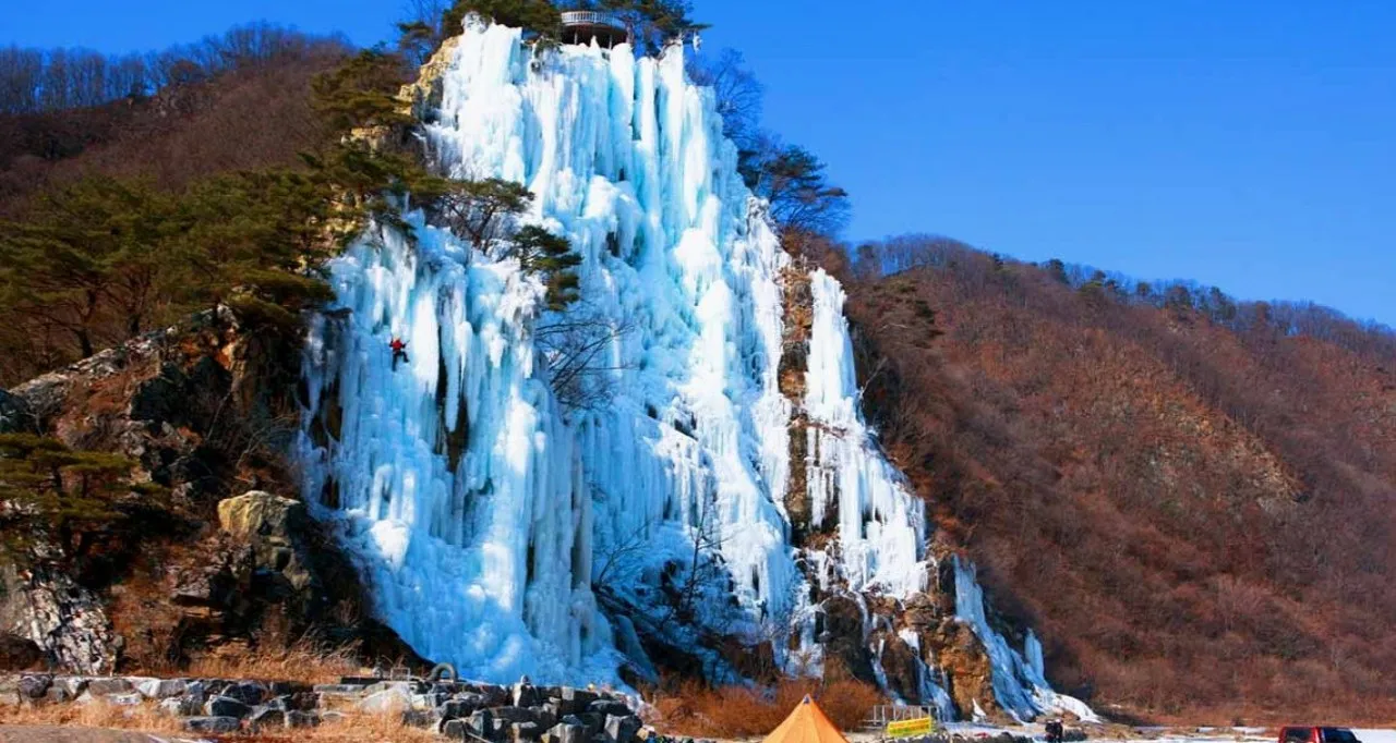 겨울 딴산 빙벽 / 사진=한국관광공사 김지호