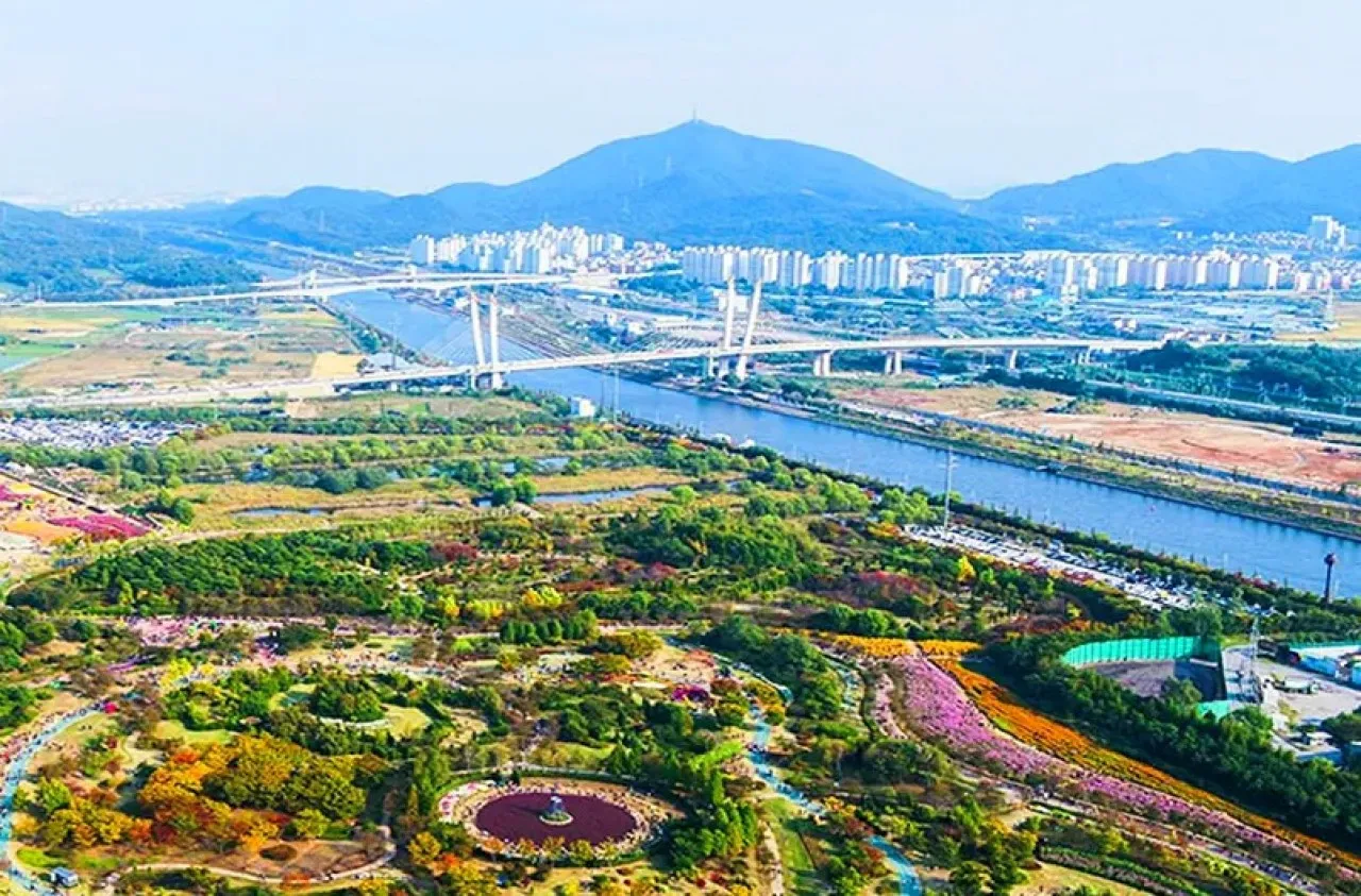드림파크 야생화단지 항공뷰 / 사진=수도권매립지관리공사