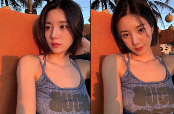 thumbnail - ‘워터밤 여신’ 권은비, 빈티지 감성 더한 데님 프린트 크롭 탑으로 시선 집중