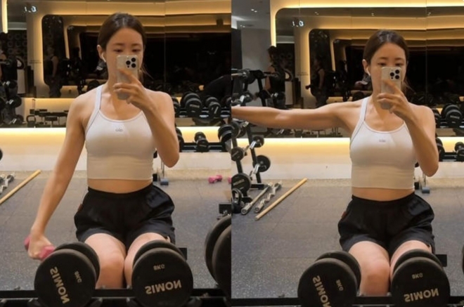 thumbnail - 최희, ‘운동은 최고의 도파민’…탄탄한 몸매와 직각 어깨 자랑