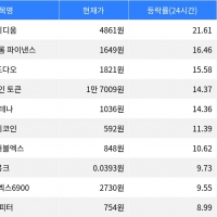 thumbnail - 레이디움, 시가총액 300위권 24시간 등락률 1위 상승세 주도