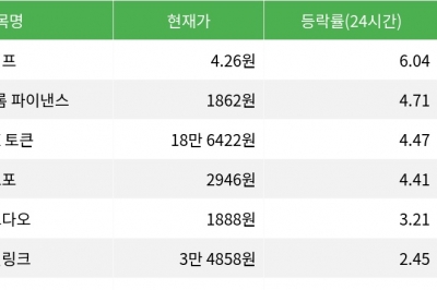 thumbnail - 펌프, 24시간 등락률 1위로 주목 받다