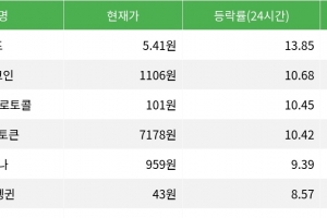 기사로 이동 - 펌프, 시가총액 300위권 24시간 등락률 1위