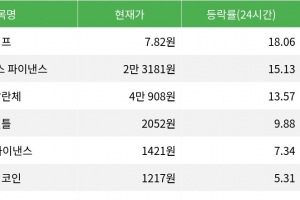 기사로 이동 - 펌프, 시가총액 300위권 24시간 등락률 1위