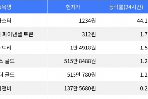 기사로 이동 - 아스터, 시가총액 300위권 24시간 등락률 1위 상승세