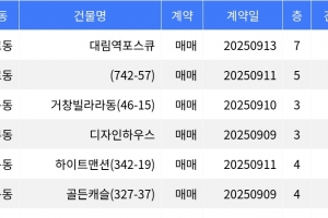 기사로 이동 - “매매가 9억9천5백만원”... 구로구 주간 최저가 매물, ‘대림역포스큐’