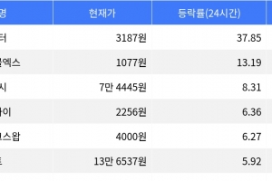 기사로 이동 - 아스터, 시가총액 300위권 24시간 등락률 1위