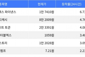 기사로 이동 - 엠와이엑스 파이낸스, 시가총액 300위권 24시간 등락률 1위