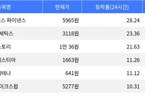 기사로 이동 - 엠와이엑스 파이낸스, 시가총액 300위권 24시간 등락률 1위