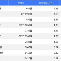 thumbnail - 플라즈마, 시가총액 300위권 24시간 등락률 1위