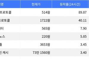 기사로 이동 - 휴머니티 프로토콜, 시가총액 300위권 24시간 등락률 1위
